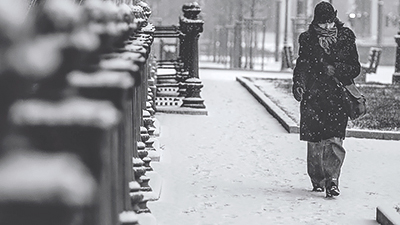 Walking in the Cold Snow