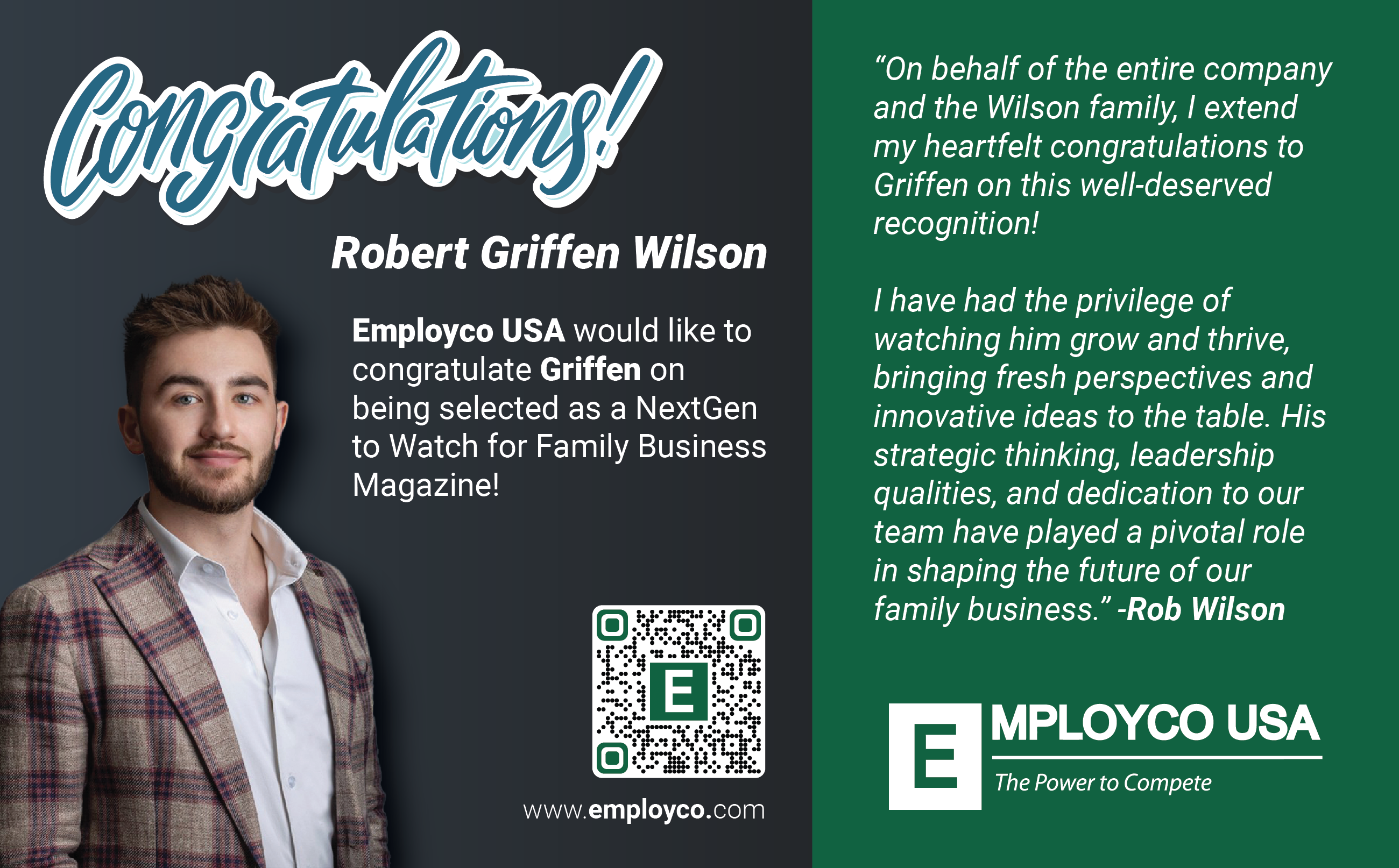 Congratulations Griffen Wilson