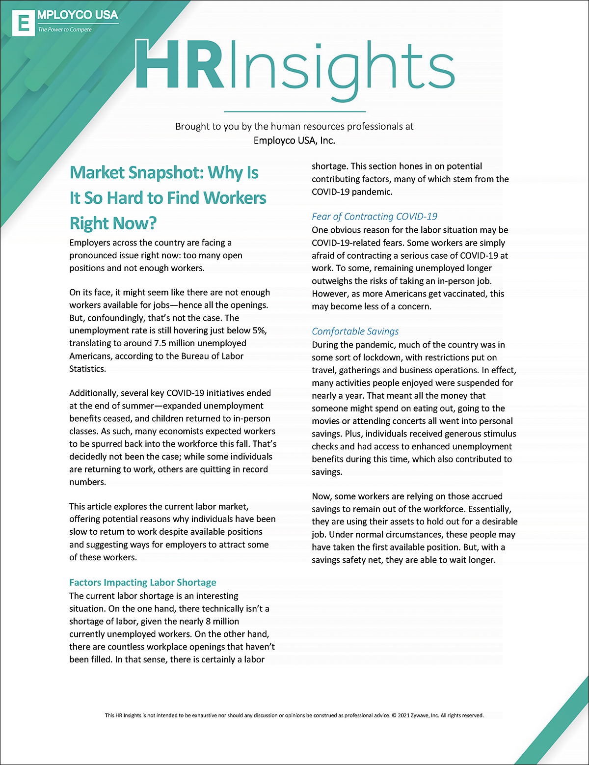 HR Insights: Why Is It So Hard to Find Workers Right Now?