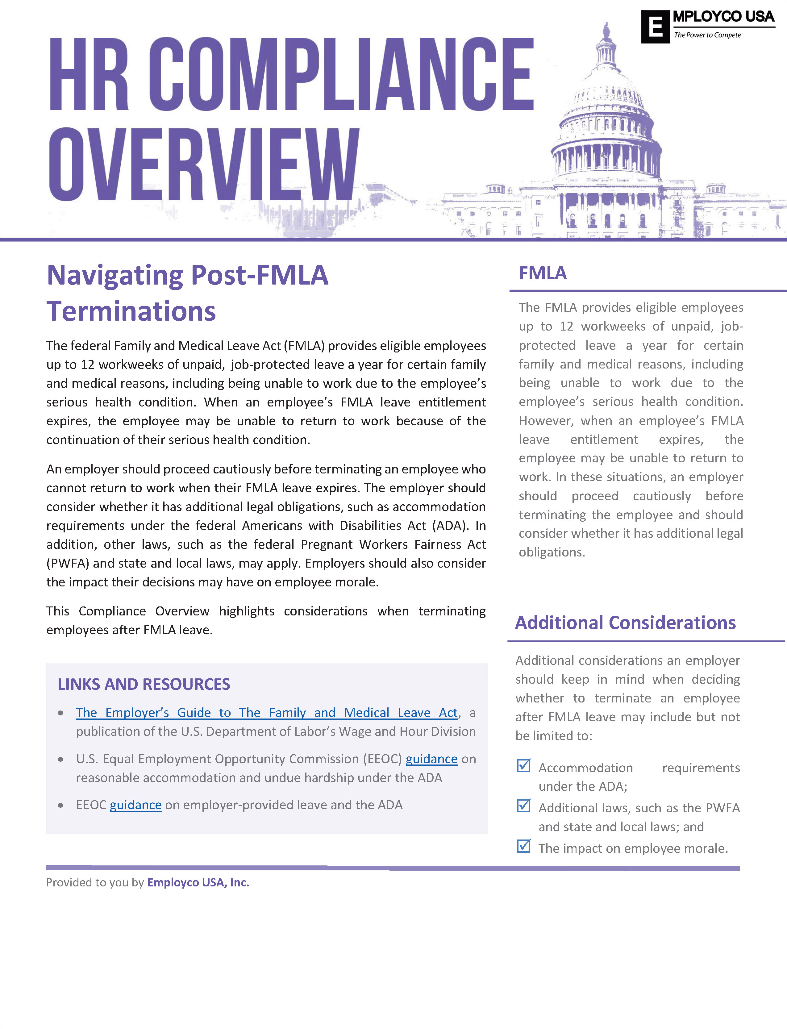 HR Compliance Overview: Navigating Post-FMLA Terminations