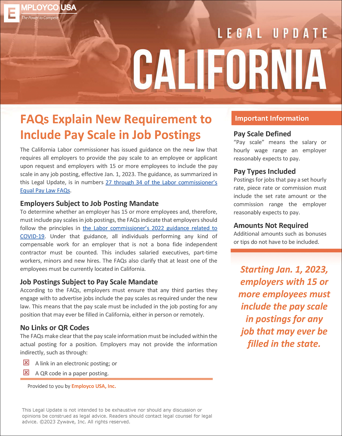 California Legal Update