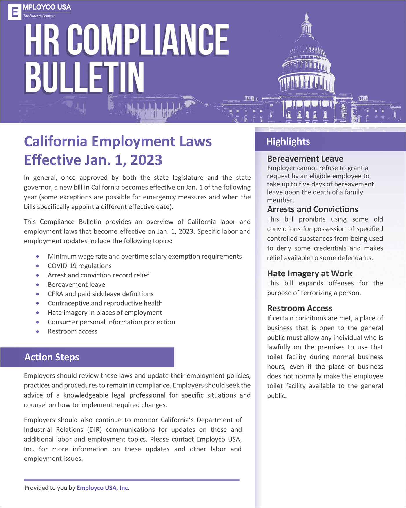 California HR Compliance Bulletin