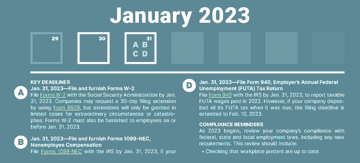 HR Newsletter New HR Compliance Calendar For 2023 Employco Blog HR Newsletter New HR Compliance Calendar For 2023 Employco Blog