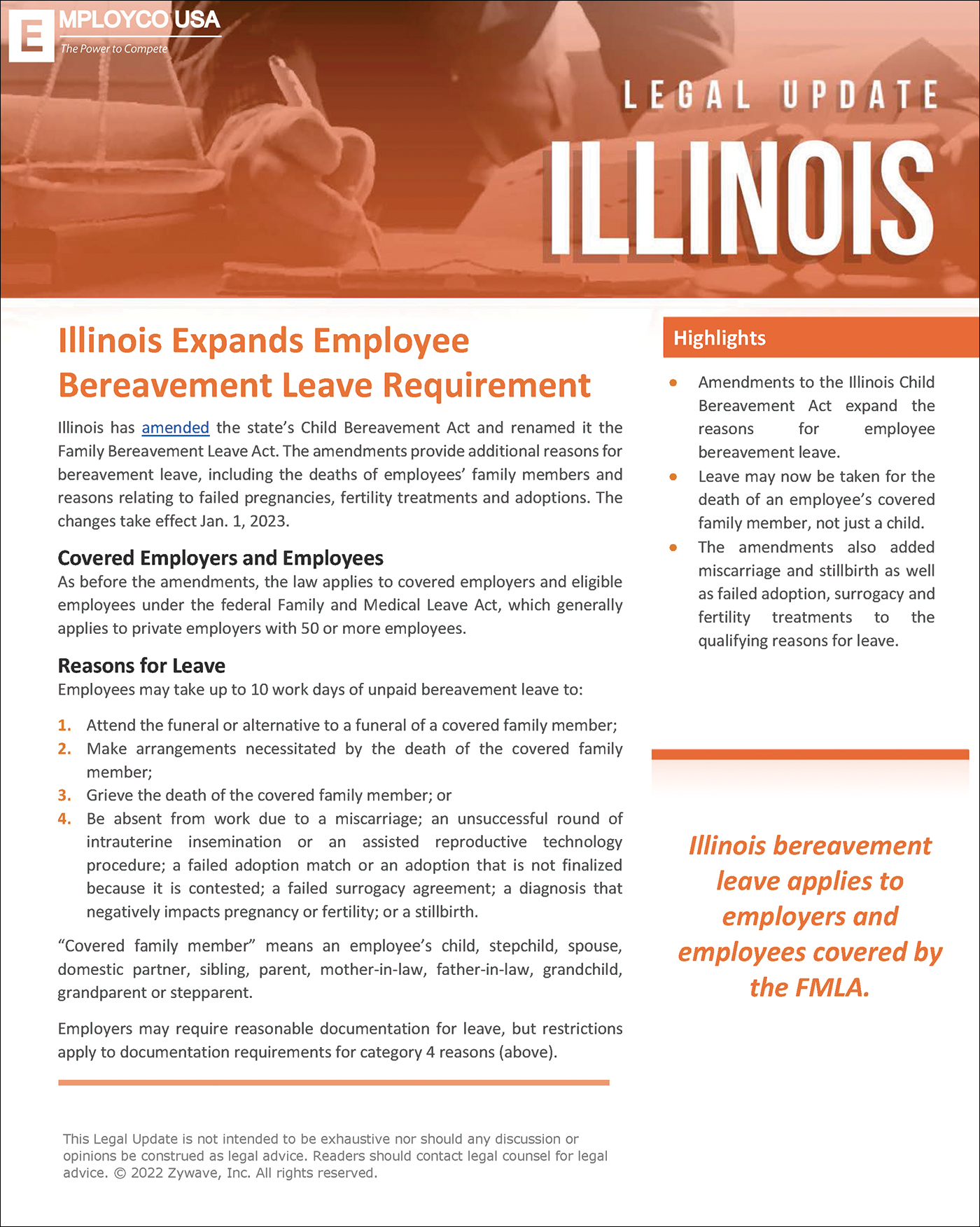 Illinois Legal Update