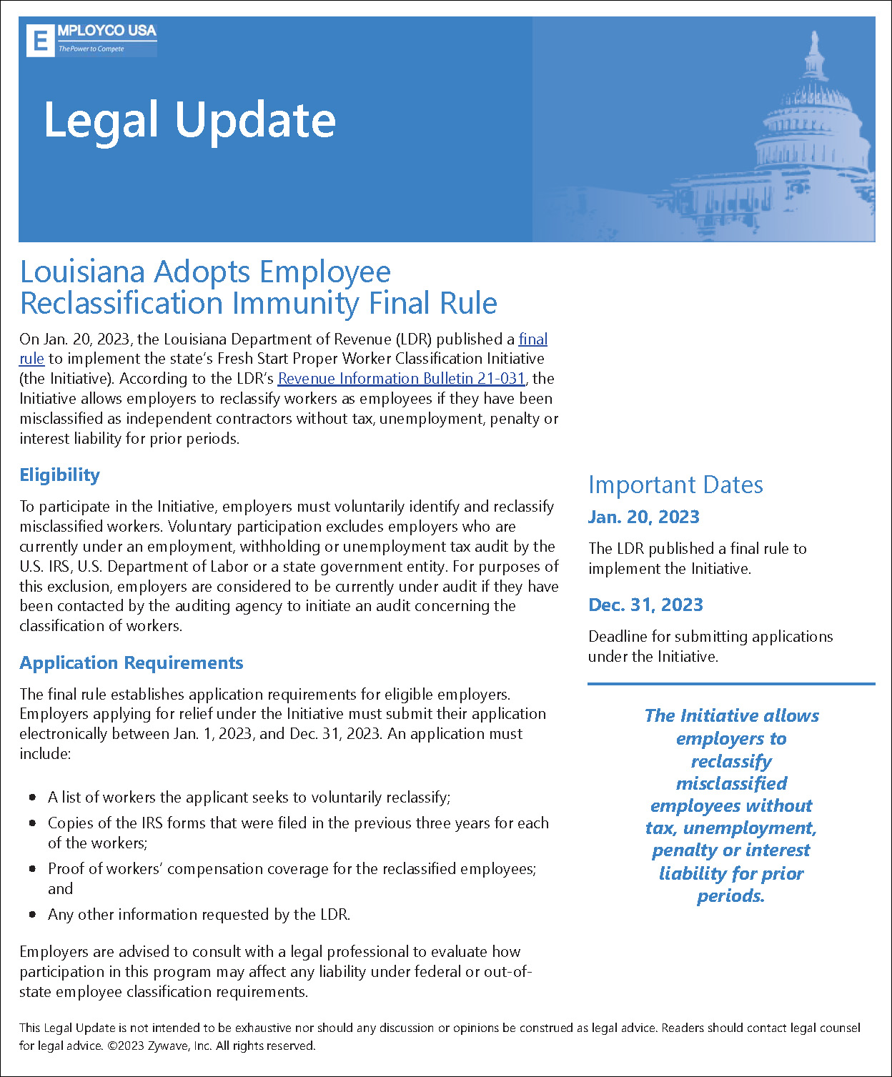 Louisiana Legal Update