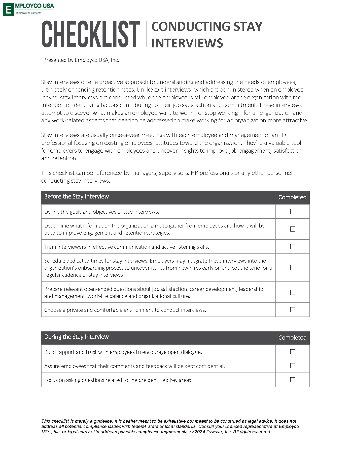 Stay Interview Best Practices