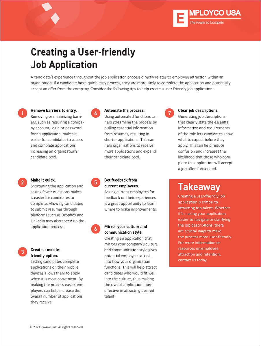 Creating a User-friendly Job Application