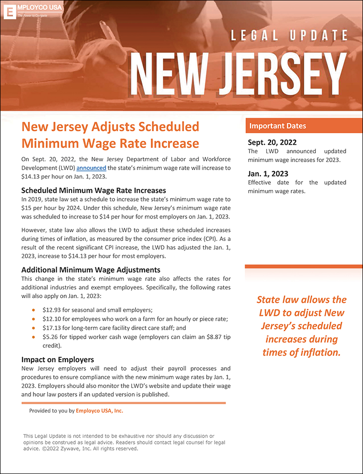 Legal Update New Jersey PDF