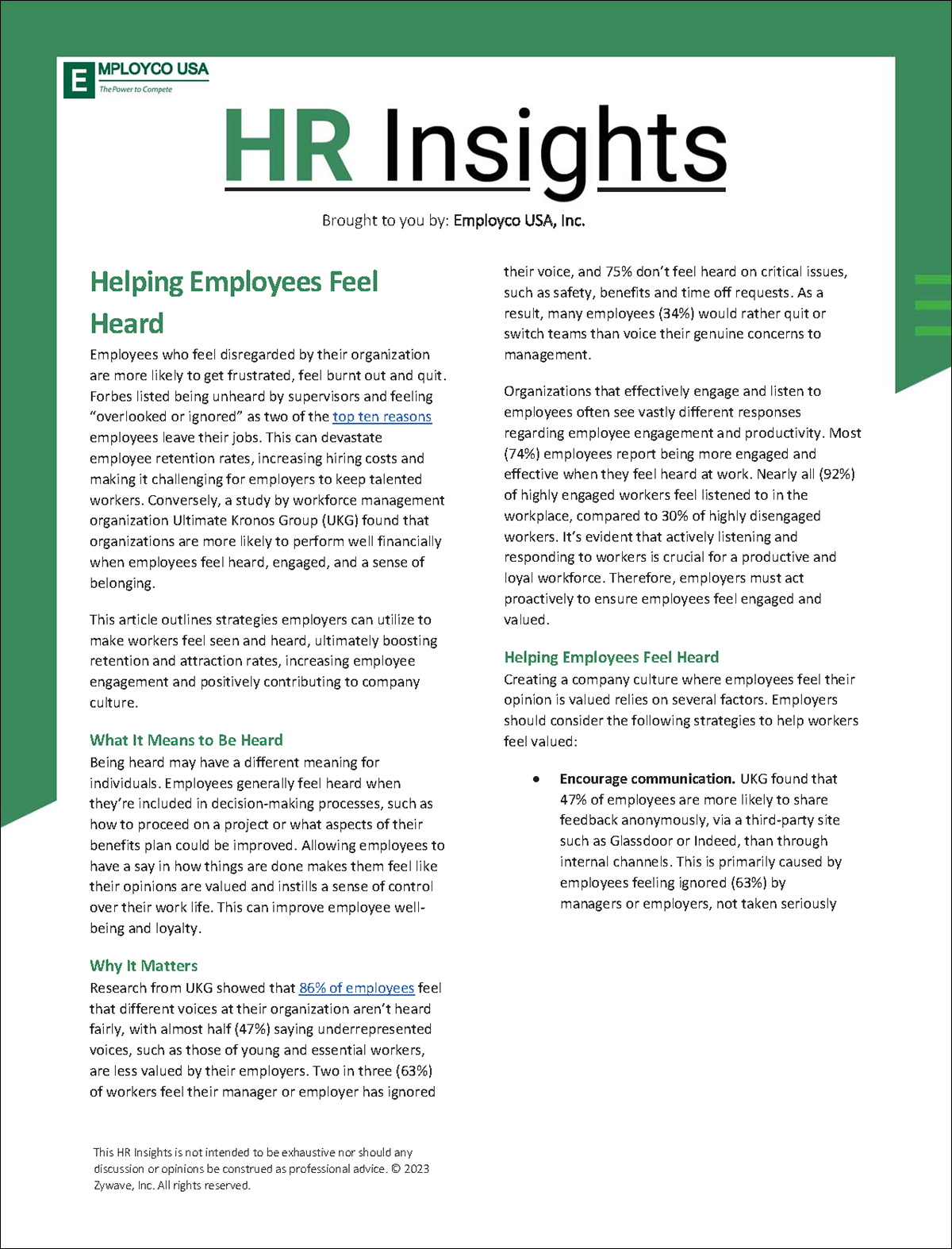HR Insights: Helping Employees Feel Heard