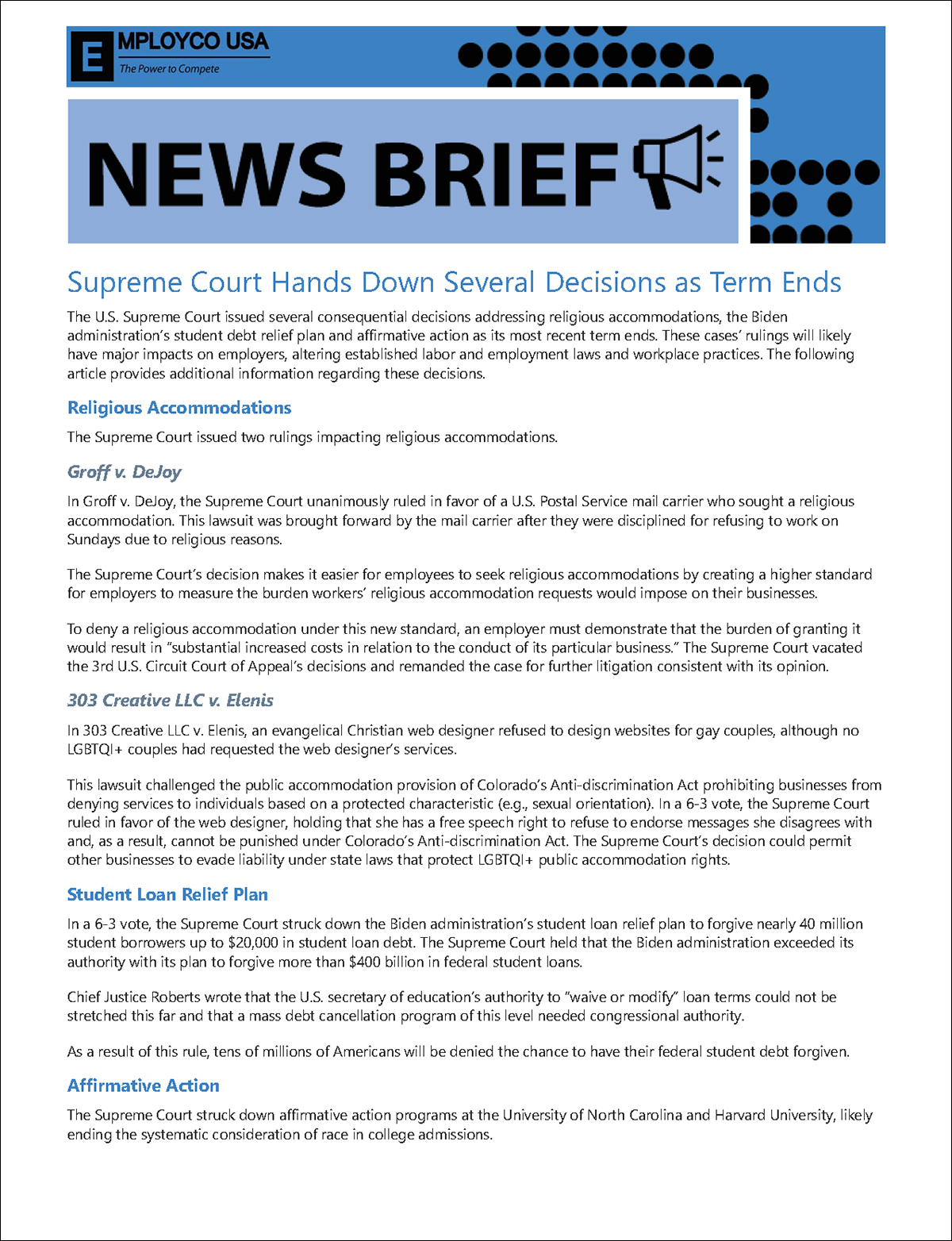 News Brief: Supreme Court Hands Down Several Decisions as Term Ends