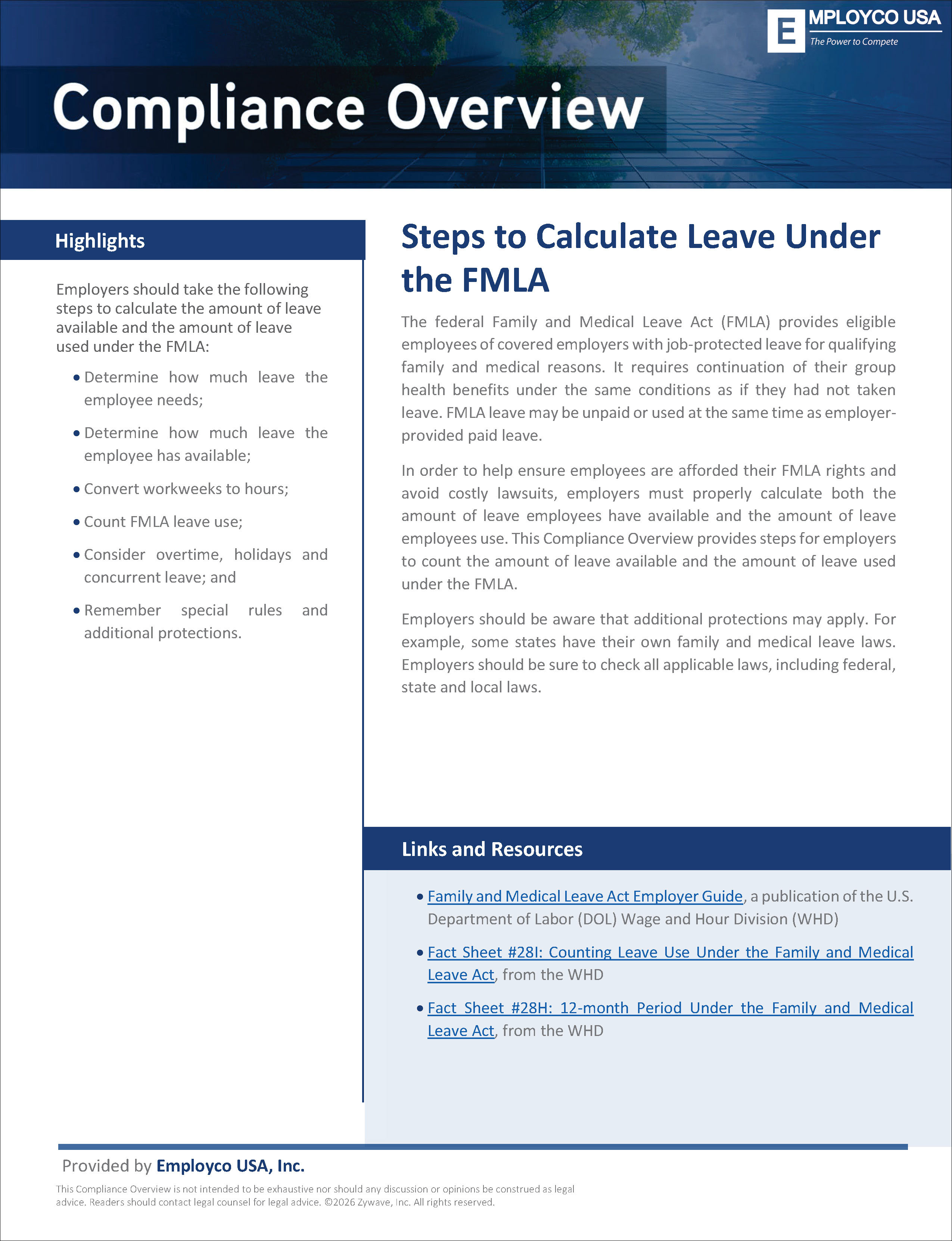Steps to Calculate Leave Under the FMLA