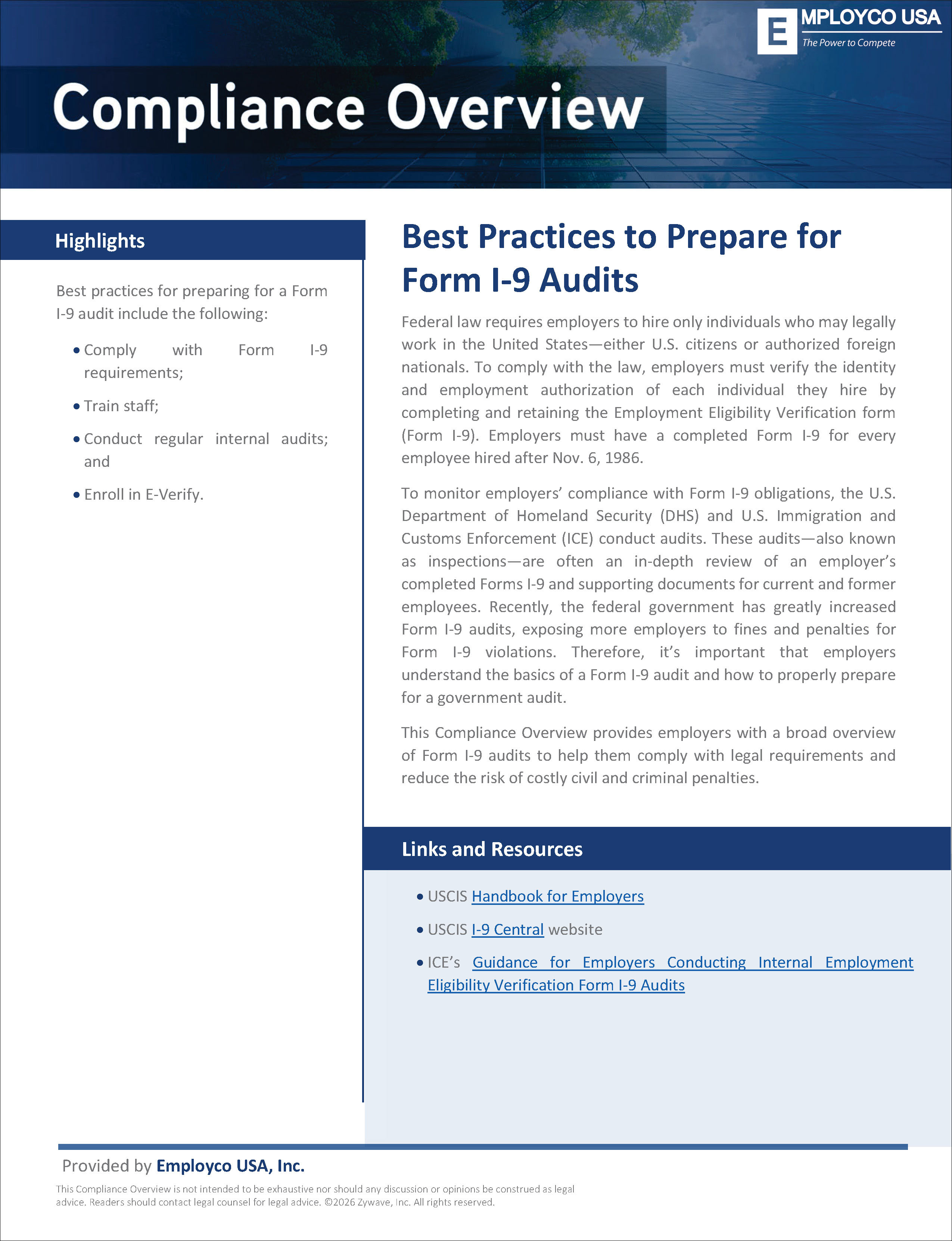 Best Practices to Prepare for Form I-9 Audits